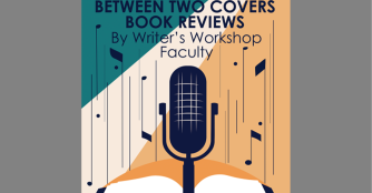 Poster for “Between Two Covers” featuring Todd Robinson of the UNO Writers Workshop.