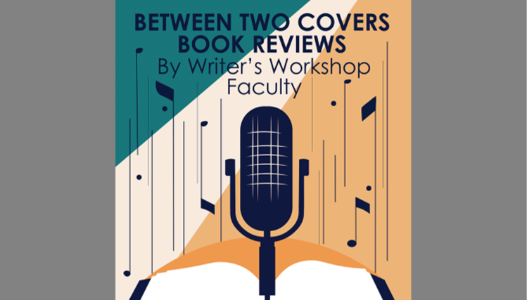 Poster for “Between Two Covers” featuring Todd Robinson of the UNO Writers Workshop.